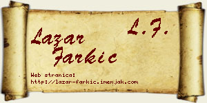 Lazar Farkić vizit kartica
